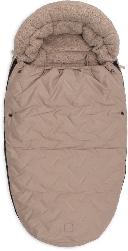 Jollein Voetenzak voor Buggy & Kinderwagen - Embossed - Polyester - 42x82cm - Milky Coffee