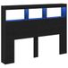 vidaXL Hoofdbordkast met LED 140x17x102 cm zwart eikenkleurig