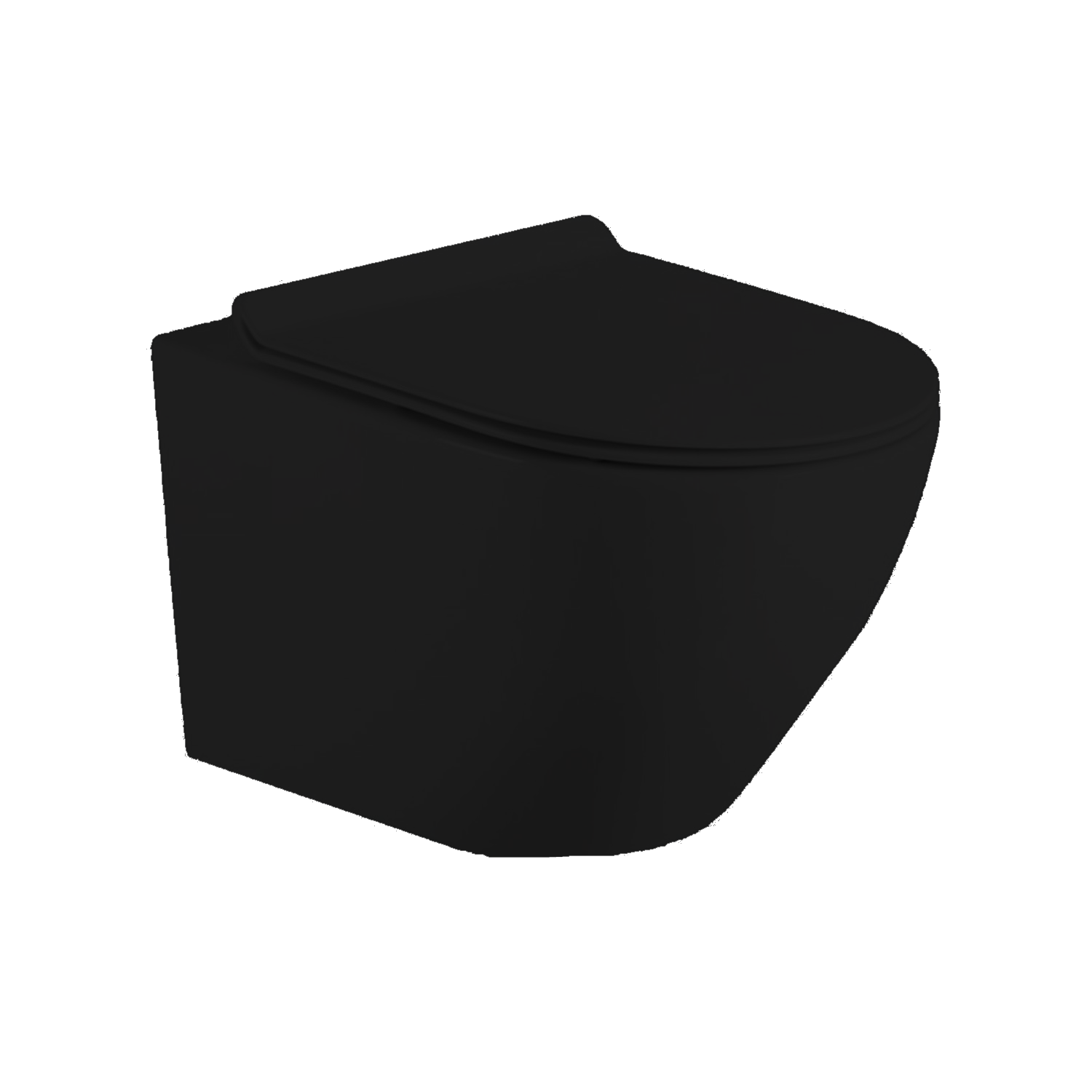 Boss & Wessing Wandcloset mudo randloos mat zwart (inclusief zitting)