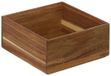5Five Bestekbak/keuken organizer - 3x - 1 vaks - Smart Desk serie - acacia hout - 15 x 15 x 7 cm