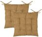 Stof Textile coussin de chaise Dandy - 2x - camel - 38 x 38 x 5 cm