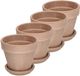 KOTARBAU® Terracotta Bloempot - Plantenpot met Schotel en Afvoergat ⌀ 13 cm