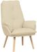 vidaXL Fauteuil Crème Stof en Multiplex 69 x 74 x 93 cm