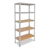 Shelfplaza HOME metalen stellingkast - 200x80x30 cm - verzinkt - 5 planken