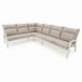 AVH-Collectie Pacific hoek loungeset 4-delig aluminium taupe/zand/latte/linen