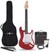 Gear4music LA Elektrische Gitaar, Rood, 10W Gitaarversterker & Accessoires Pakket