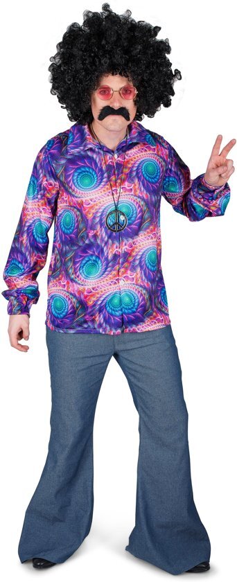 Generik Psychedelisch disco overhemd voor heren - Verkleedkleding - Maat XL