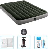 Intex Luchtbed - Twijfelaar - 137 x 191 x 25 cm - Groen