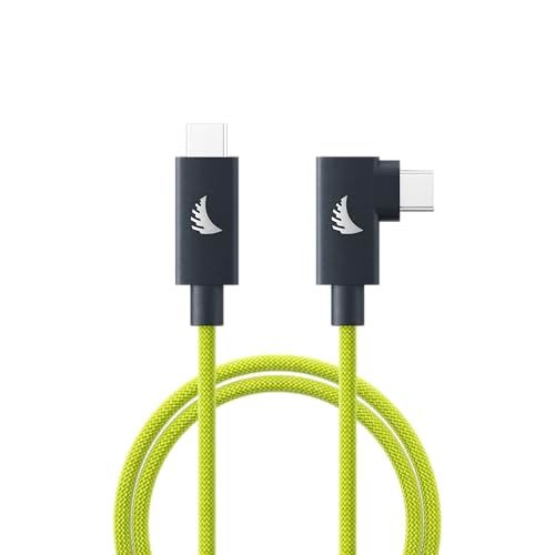 Angelbird USB‑C 4.0 Solid Flex™ Cable Haakse Connector Lime – 1 ft / 32 cm