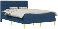 vidaXL Bedframe met matras met hoofdeinde Blauw 120 x 190 cm Stof