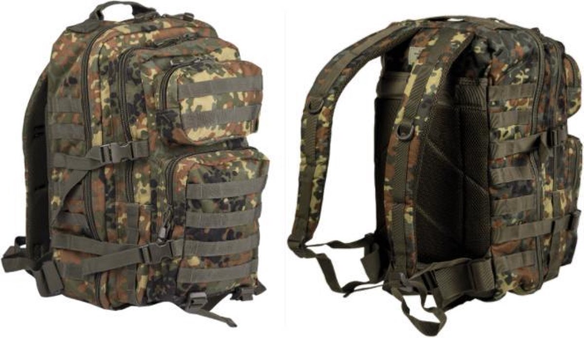 Mil-Tec US Assault Pack Rugzak, vlek-camouflage, S