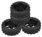 Jeu de 4 pneus de voiture RC avec moyeux en plastique