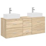 vidaXL Badkamerkastenset 3 st Sonoma Eiken 49,5 x 41 x 62,5 cm