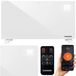 Kaminer Zelva Chauffage électrique en verre – Blanc – 2500W – WiFi et télécommande – Radiateur en verre intelligent