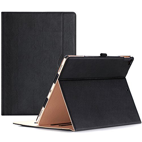 ProCase voor iPad Pro 12.9 Inch 2017/2015 Oud Model Case - Premium PU Lederen Folio Case Cover, voor iPad Pro 12.9 Inch (1e/2e Generatie) -Zwart