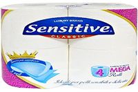 Sensitive toiletpapier, wit, geen