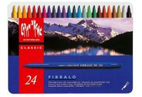 Caran D'ache Fibralo Stiften, Metalen doos, 24 kleuren