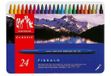 Caran D'ache Fibralo Stiften, Metalen doos, 24 kleuren
