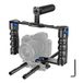 NEEWER Montagekit voor videocamera's van aluminiumlegering met twee bovenste handgreep, 15 mm stangen, compatibel met Sony A7S III, Sony A6600 Canon EOS R5 R6 DSLR spiegelloze camera, zwart/blauw
