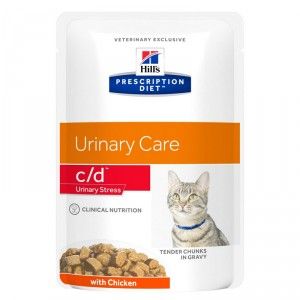 Hill's Prescription Diet C/D Urinary Stress Feline met Kip 12x85 g