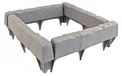 Bordure de jardin Aspect brique 4 pièces Gris clair Résistant aux intempéries