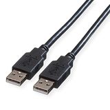 ROLINE USB 2.0 kabel, type A-A, zwart, 1,8 m
