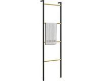 HOMCOM Handdoekladder Ruimtebesparend 4 stangen 49 x 167,5 cm Zwart