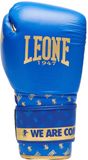 Leone1947 Dna Leer Kunstmatige Bokshandschoenen Blauw 10 oz