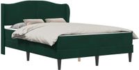 vidaXL Bedframe met hoofdeinde 2 st Donkergroen 120 x 190 cm Fluweel