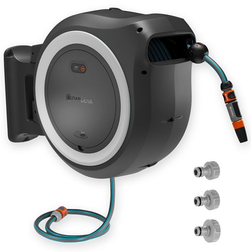 GARDENA PowerRoll XL Accu-slanghaspel Solo - Grijs-wit - 40 m