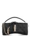 GUESS Yvonne Logo Mini Top Handle Flap Coal Logo sac à main sac bandoulière gris foncé