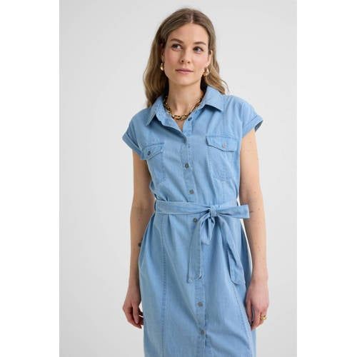 Anytime light blue denim shirt dress