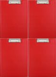 Merkloos Set van 4 Rode A4 Clipboards met Klep en Pennenhouder