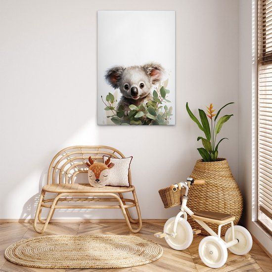 A.S. Création Canvas Baby Koala | DD132989 | Wit, Dieren, Kinderen | 50 x 75 cm