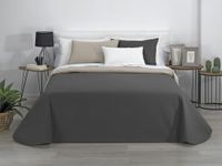 Estoralis AVA | Overgangssprei van zachte microvezel | licht en omkeerbaar dekbed | grijs/antraciet | voor bed van 80/90 cm (180 x 270 cm (B x H)
