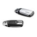 Audi 8W0071208BZ7G sleutelkastje, met ringlogo, alleen voor sleutels 4M0959754 8W0959754 8S0959754 met chroomclip (bloemetzilver)