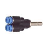 Riegler 223.006-4 Meervoudige verdeler, steeknippel 6 mm »Blaue serie« 4-voudig
