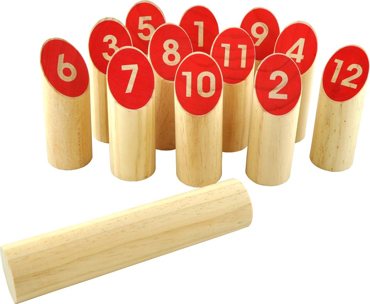 DIDAK play Kubb met nummers - Houtkleur