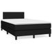 vidaXL Lit plateforme avec matelas, noir, 120x200 cm, tissu