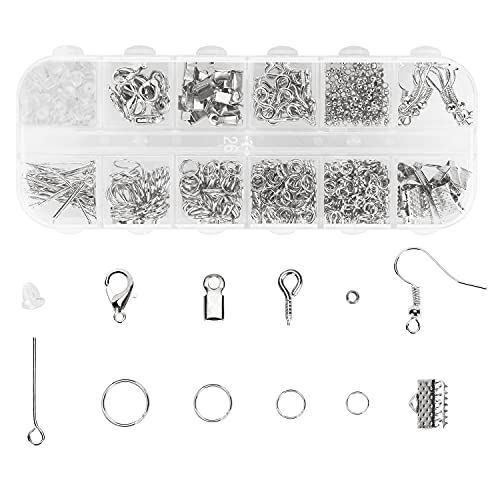 LUOGE Sieradenmakenset - 800 stuks - Knutselaccessoires - Starterkit - Zilver