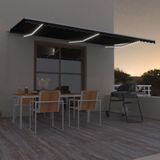 Maison Exclusive - Pare-soleil rétractable manuellement avec éclairage LED, 600x300 cm, anthracite