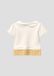s.Oliver T-shirt écru à carreaux manches courtes coton unisex enfants 74