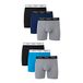 Hanes Boxershorts voor heren, stretch, katoen, vochtabsorberend ondergoed, moderne pasvorm, lage taille, multipacks, grijs/blauw/zwart, 6 stuks