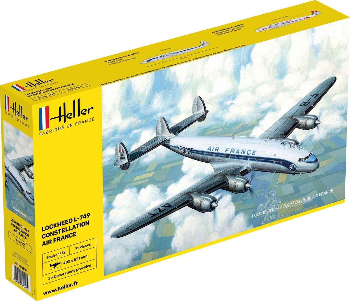 Heller 1:72 80310 L-749 Constellation A.F. Plastic kit