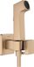 Hansgrohe Bidethanddouche E met 1 waterbesparende jet (EcoSmart), incl. stopkraan, douchekophouder en doucheslang 1,25 m, voor koud water, brushed bronze, 29231140