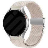 Strap-it Samsung Bracelet tressé Galaxy Watch 6 Classic 47mm avec P-boucle (lumière stellaire)