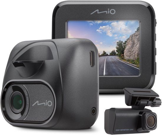 Mio MiVue C595WD + T30 Full HD dual dashcam - Wi-Fi - GPS - achterruitcamera - flitspaal- én trajectcontrole-waarschuwingen
