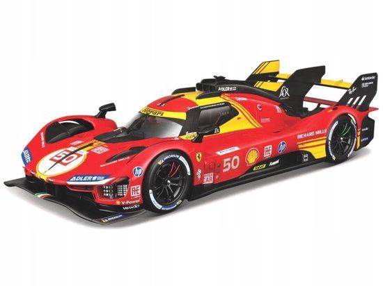 Bburago Ferrari 499P 24H Le Mans Champion 2024#50, Diecast Auto Schaal 1:24