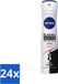 OEM Nivea 24 x Deodorant Spray - Antitranspirant - 48 uur bescherming - 150 ml - Invisible Black & White - Voorkomt gele vlekken