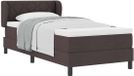 vidaXL Boxspringbed met hoofdeinde, donkerbruin, 90 x 200 cm, stof